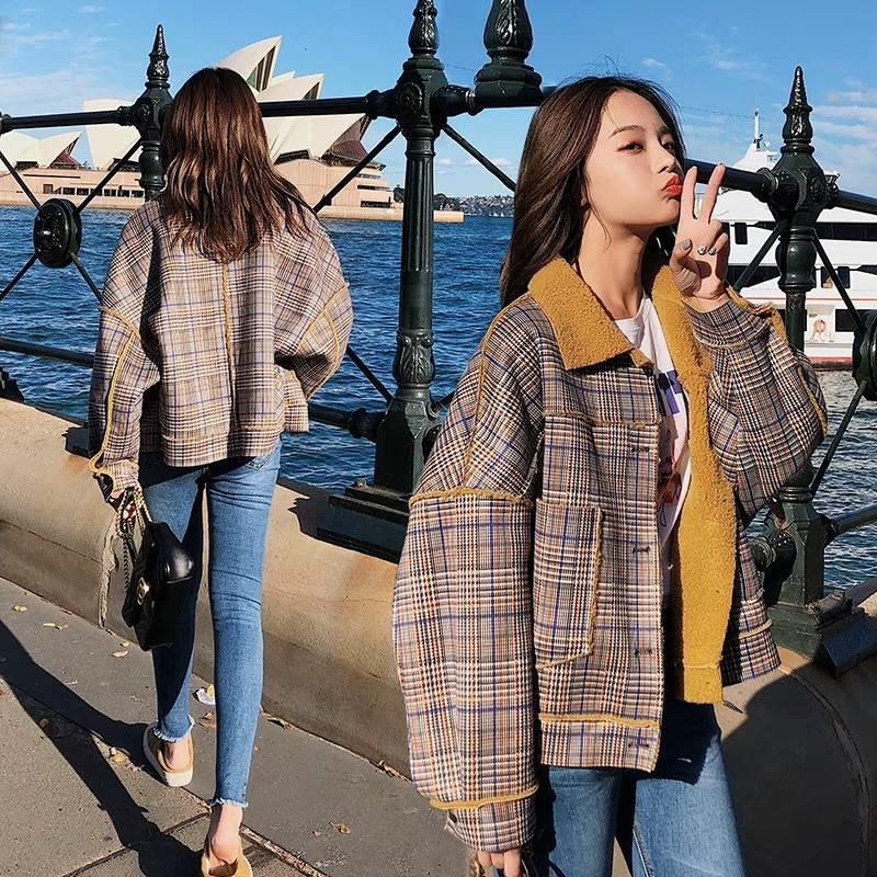ジャケット ブルゾン レディース チェック柄 ショートコート ボアコート ボアジャケット 裏ボア おしゃれ 送料無料 Dot0327 Dot 9 通販 Yahoo ショッピング