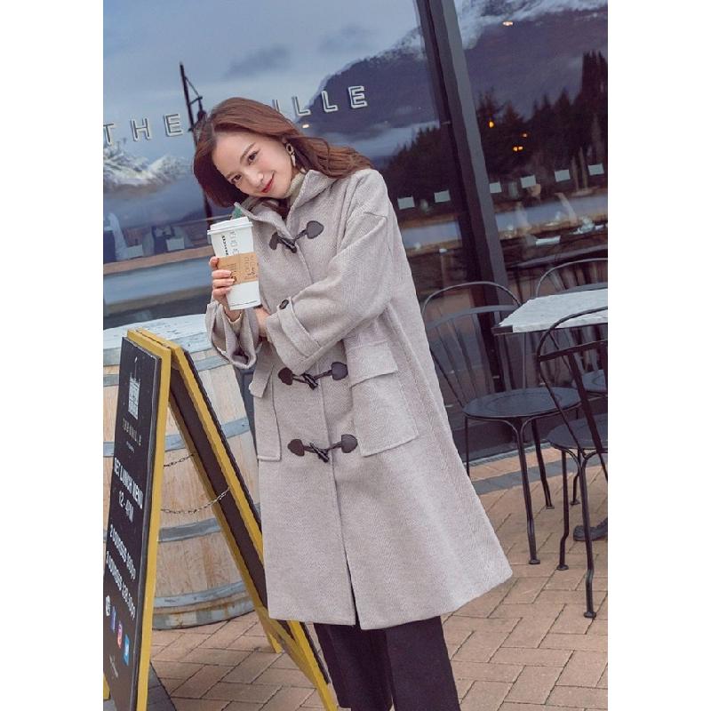 国内正規品 限定 即納 ファッション レディース ダッフルコート コーデ アウターファー フード付き ウールコート ミドル丈 ビッグシルエット ベーシック 正規販売店 Parjal Fr