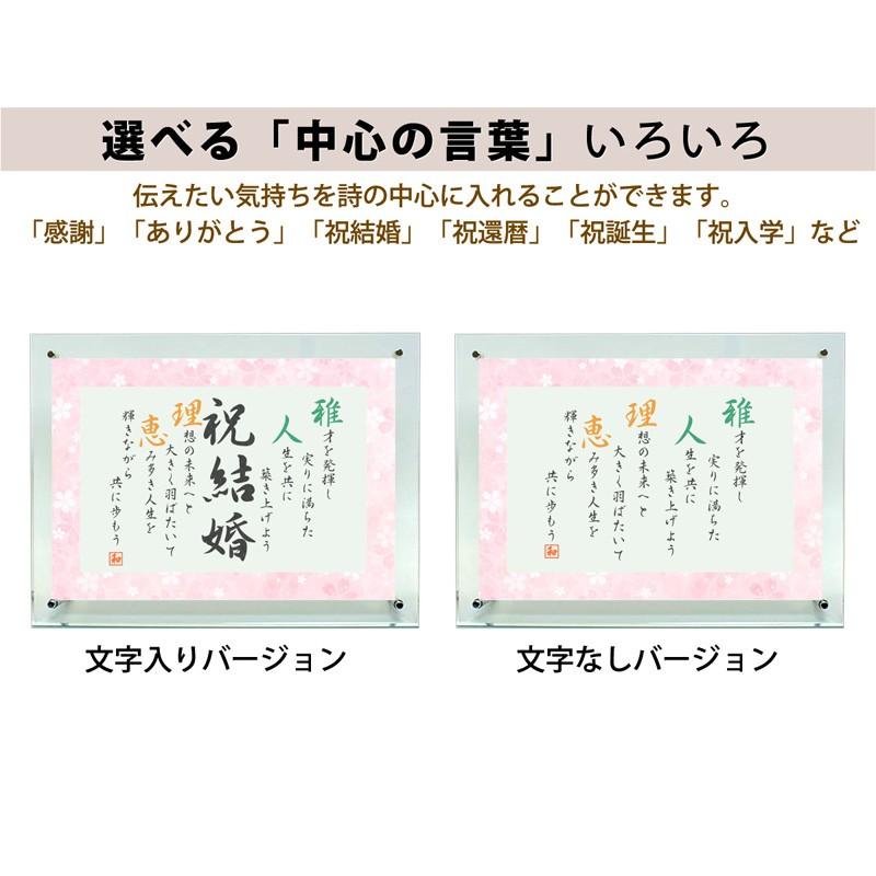 海外最新 名前ポエム 二人名前ポエム 桜 Type1 クリアフレーム 横 プレゼント お祝い 出産祝い 還暦 米寿 古希 誕生 命名 父の日 母の日 両親プレゼント 贈り物 花 即発送可能 Test Pendarnet Com