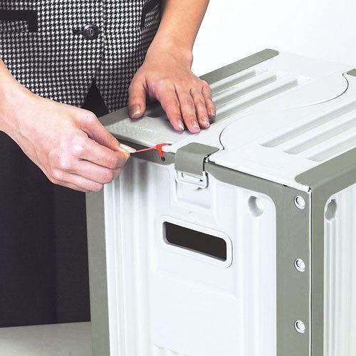 ●岐阜プラスチック工業　リスボックス　グレー　外寸：幅４５５×奥３２２×高３１０ｍｍ（ライトグレー／グレー） |  | 01