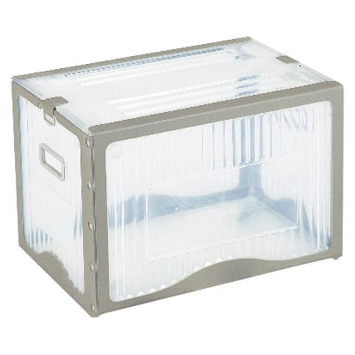 岐阜プラスチック工業　リスボックス　クリア　外寸：幅４５５×奥３２２×高３１０ｍｍ（クリア／グレー） | 