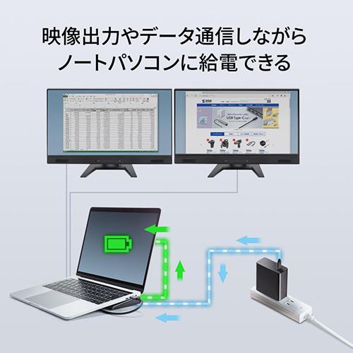 サンワサプライ　USB Type-Cドッキングステーション(4K対応・HDMI×2画面出力)