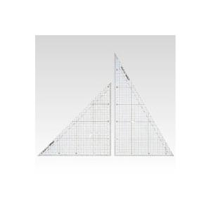 ●クラウン　方眼三角定規　5ｍｍ方眼入　ノングレアタイプ ５ミリ方眼入　30ｃｍ　30ｃｍ ｘ 2ｍｍ | 