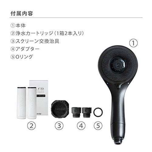 タカギ 浴室シャワーヘッド キレイストシャワー ブラック : どっと