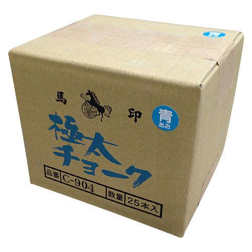 馬印 極太チョーク ジャンボ 25本入 青（アオ） : どっとカエール