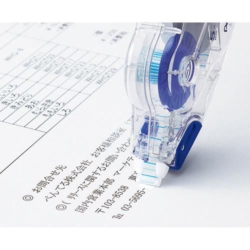 ぺんてる 30m修正テープ 使い切りタイプ 幅5mm×長30m（青） : どっと