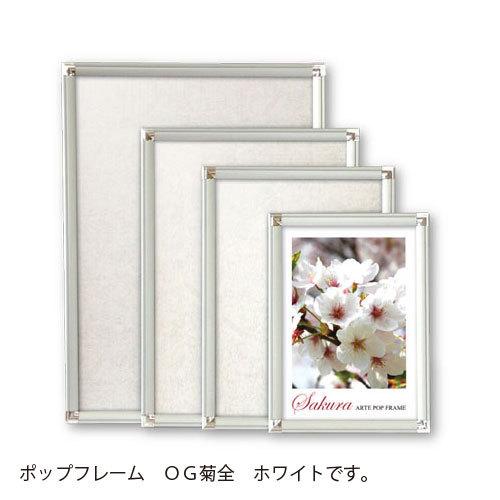 アルテ　メーカー直送品 アルミフレーム　ポップフレーム　ＯＧ菊全　ＯＧ菊全（ホワイト）