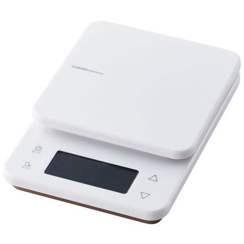 エレコム 送料無料 直送 キッチンスケール デジタルスケール 計量器 はかり カロリー計測 ｈｃｓ ｋｓａ０２ｗｈ ホワイト 名作