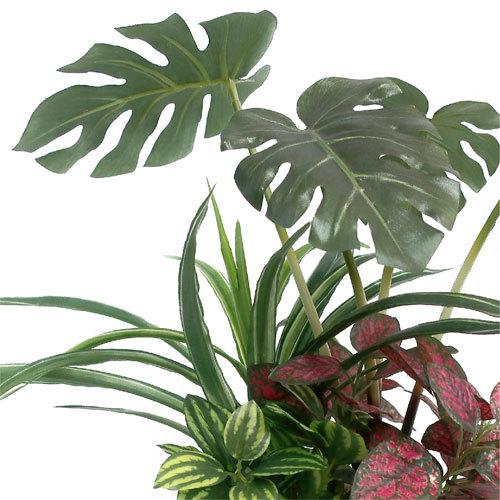 ササガワ メーカー直送品 人工観葉植物 モンステラ寄植え Sサイズ 高