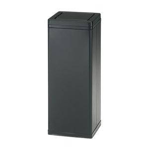 ぶんぶく　角型ロータリー屑入れＢライン　袋止め付　ブラック（ブラック）