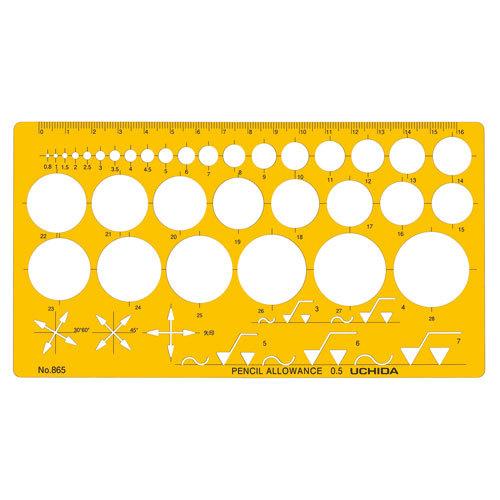 ウチダ テンプレート No865 No．865 円定規 : どっと