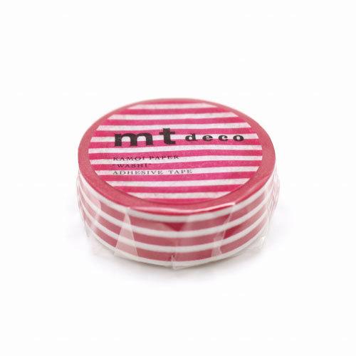 mt（エムティー） カモ井加工紙 1P ボーダー・フランボワーズ 