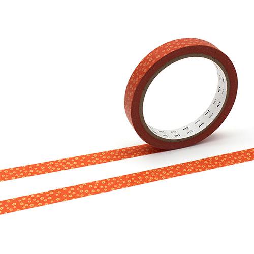 カモ井加工紙 mt large core 強粘着 ねじり梅・赤橙 10巻 アカダイダイ