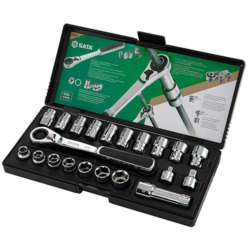 レックス 法人限定 21pcs 3/8貫通ラチェットソケットセット【RS-09134