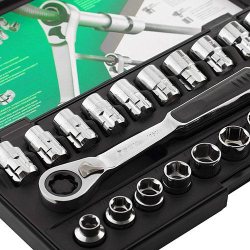 Koken 工具 ラチェット インチソケット等8点セット (T) レックス 法人限定 21pcs 3/8貫通ラチェットソケットセット【RS-09134