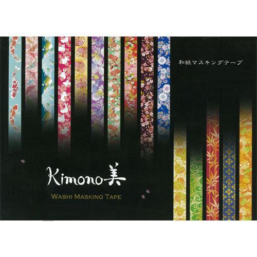 カミイソ Kimono美 和紙マスキングテープ 友禅柄 辻ヶ花A 幅15mm