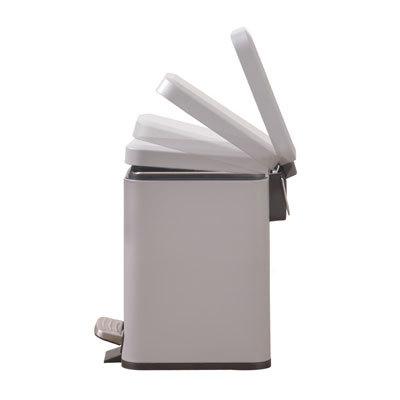東谷　トラッシュカン　５Ｌ　ペダル式　ごみ箱　ゴミ箱　ホワイト　四角（ホワイト）｜dotkae-ru02｜05