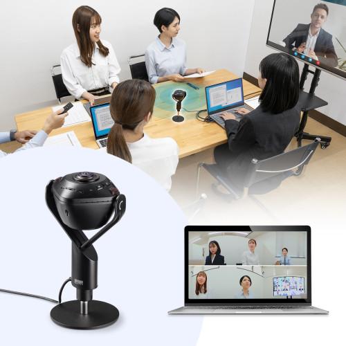 サンワサプライ　直送 スピーカー内蔵360度Webカメラ
