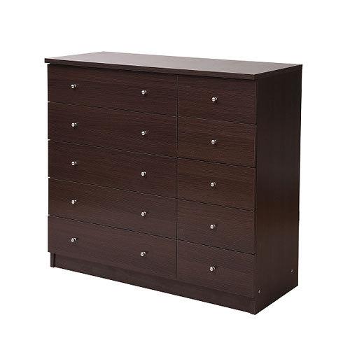 木製チェスト 5引き出し ブラウン 和風木製タンス 5引き出し ダーク