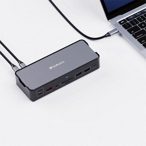 バーベイタム PD急速充電対応 USB Type-Cハブ ドッキングステーション