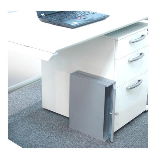 ぶんぶく　機密書類回収ボックス　デスクサイドタイプ　（シルバーメタリック） |  | 02