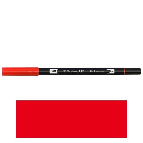 トンボ鉛筆　ＡＢＴ　デュアルブラッシュペン　水彩　マーカー　カラーペン　ツインタイプ　DUALBRUSH　単色（カーマイン）｜dotkae-ru