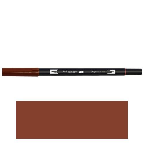 トンボ鉛筆　ＡＢＴ　デュアルブラッシュペン　水彩　マーカー　カラーペン　ツインタイプ　DUALBRUSH　単色（レッドウッド）｜dotkae-ru