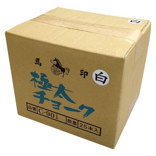 馬印 極太チョーク ジャンボ 25本入 白（シロ） : どっとカエール