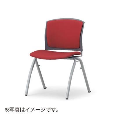 アイコ　法人限定　ミーティングチェア 布張り　２脚セット　背張り付き肘なしタイプ　グレーシェル　ＢＵ（ブルー）