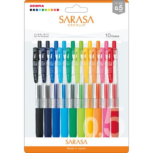 ゼブラ サラサクリップ0.5 ジェルボールペン0.5mm 10色セット : どっと