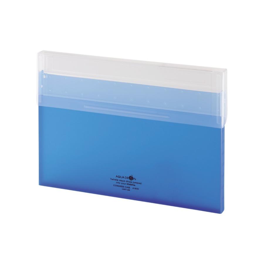 限定価格セール!リヒトラブ AQUA DROPs コングレスケース A4判(青) ファイル、ケース ハンギングファイル(5枚入) ブルー・H6527-CRE06