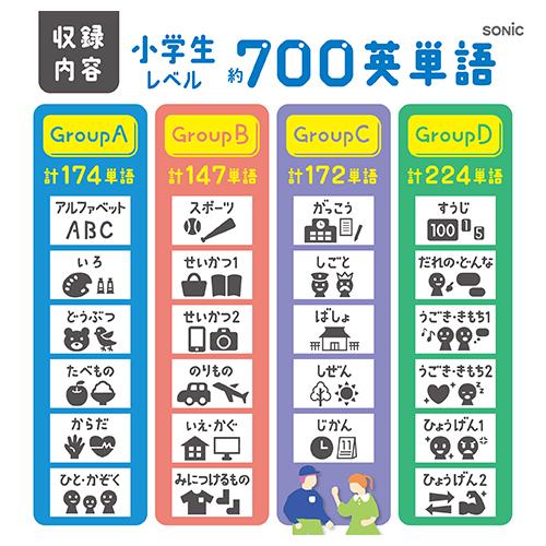 ソニック ピコトレ 英単語700 小学生レベル ライトブルー（ライト