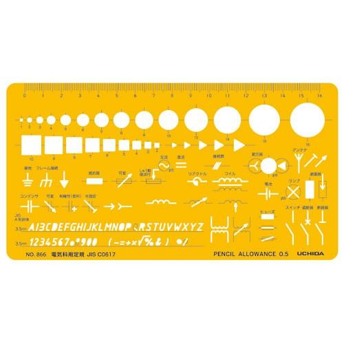 ウチダ テンプレート No.420 電気記号定規 012-0003 2mvetro Amazon | ウチダ テンプレート No.420 電気記号定規 012-0003