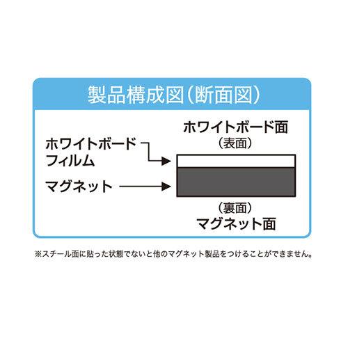 ○マグエックス 暗線入りマグネットホワイトボードシート
