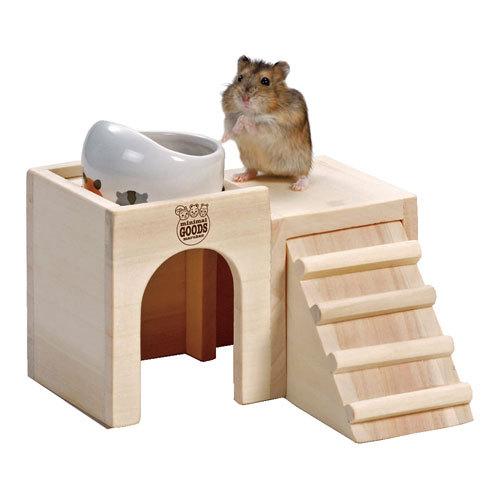 マルカン ハムちゃんの２階でごはん ペット用品 ハムスター ハウス ケージ ２階 可愛い ケージ どっとカエール 通販 Paypayモール