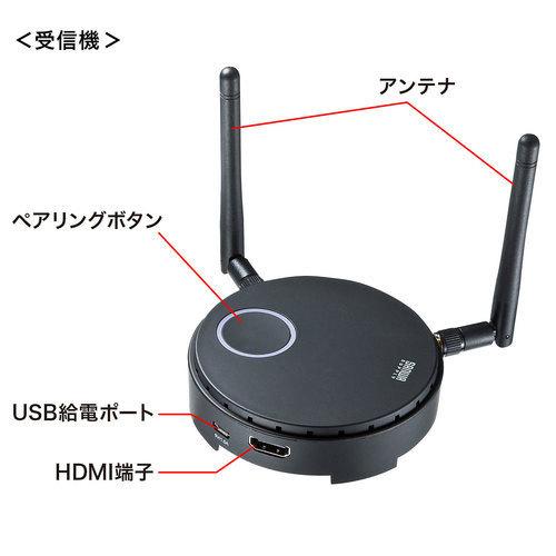 サンワサプライ 直送 無線電話HDMIエクステンダー 押しひろげる 繋ぎ合わせる 無線電話