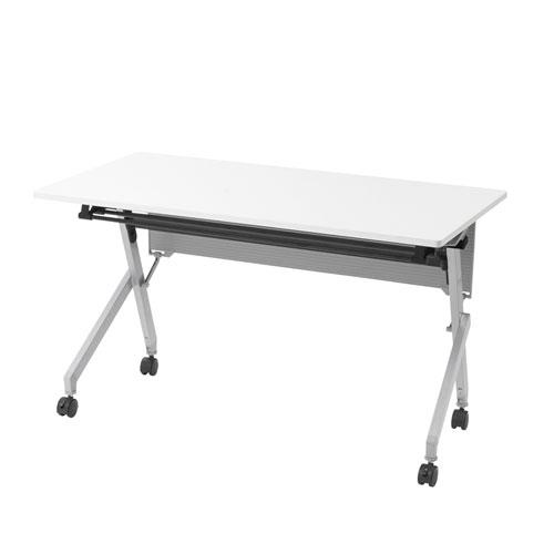サンワサプライ　直送　フォールディングデスク　幅１２００ｍｍ×奥行き６００ｍｍタイプ（フレーム／シルバー、天板／ホワイト）