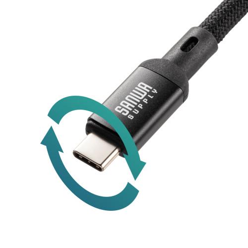サンワサプライ　Type-Cケーブル　PD60W 3m ２本セットになります。 サンワサプライ 直送 USB20Gbps Type-Cケーブル(PD60W・3m) : どっと