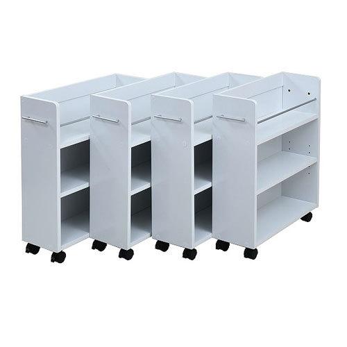 在庫有 ｊｋプラン クローゼット 収納 ラック 本棚 ４個セット キャスター付き ワゴン 整理 隙間 リビング 大容量 ホワイト 55 以上節約 Zoetalentsolutions Com