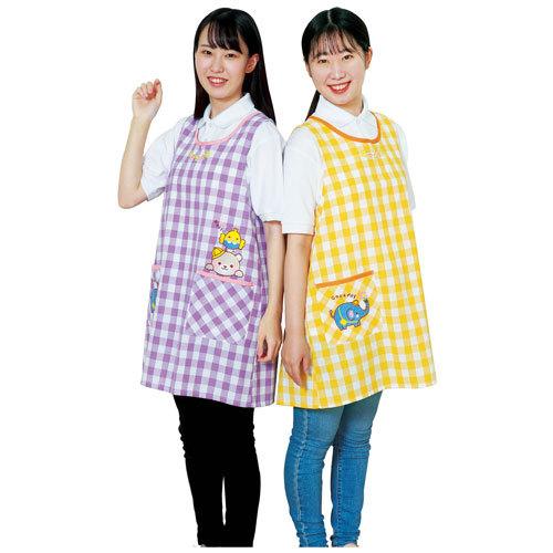 新品　未使用　エプロン　保育士　幼稚園教諭 エプロン 保育士 かわいい 通販 ショート丈 おしゃれ 割烹着 ラン型