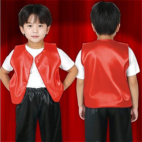 【10個セット】 ARTEC チームベスト 小(無地) 赤 ATC4526X10(代引不可)【送料無料】 アーテック ソフトサテンベスト C 制作 衣装 発表会 お遊戯会（赤