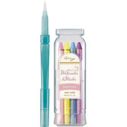 ぺんてる 水彩スティック スイートミックス12色 GSS1−12SW : どっとカエール - 通販 - Yahoo!ショッピング