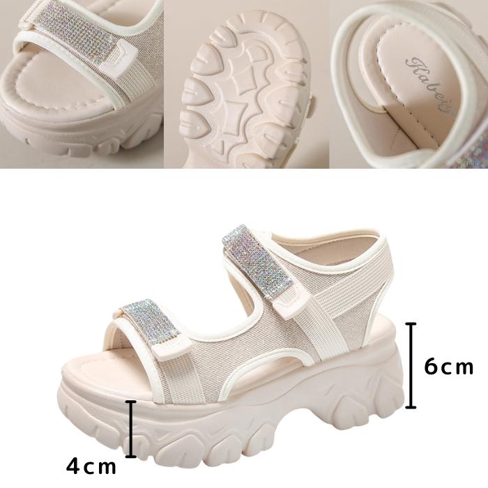 厚底サンダル レディース 6cm ヒール キラキラ スパンコール 厚底サンダル レディース 6cm ヒール キラキラ スパンコール