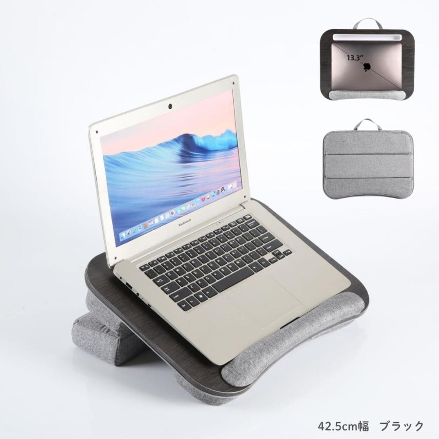【新品】折りたたみテーブル PC パソコン タブレット デスク 机 膝 折りたたみ膝上ノートパソコン/タブレットテーブル ネイビー | ケー