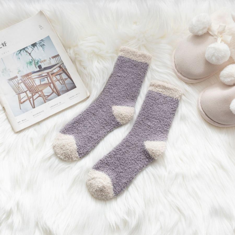 4足セット もこもこ靴下 あったか靴下  ルームソックス レディース フットウエア プレゼント 室内履き 暖かい 冬 ふわふわ 爆買 |  | 08