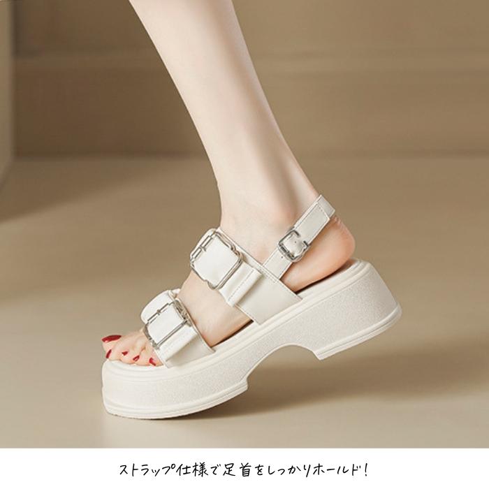 サンダル 5cmヒール レディース おしゃれ 厚底サンダル 大きいサイズ フラット 歩きやすい 厚底 アウトドア 夏 行楽 爆買 |  | 01