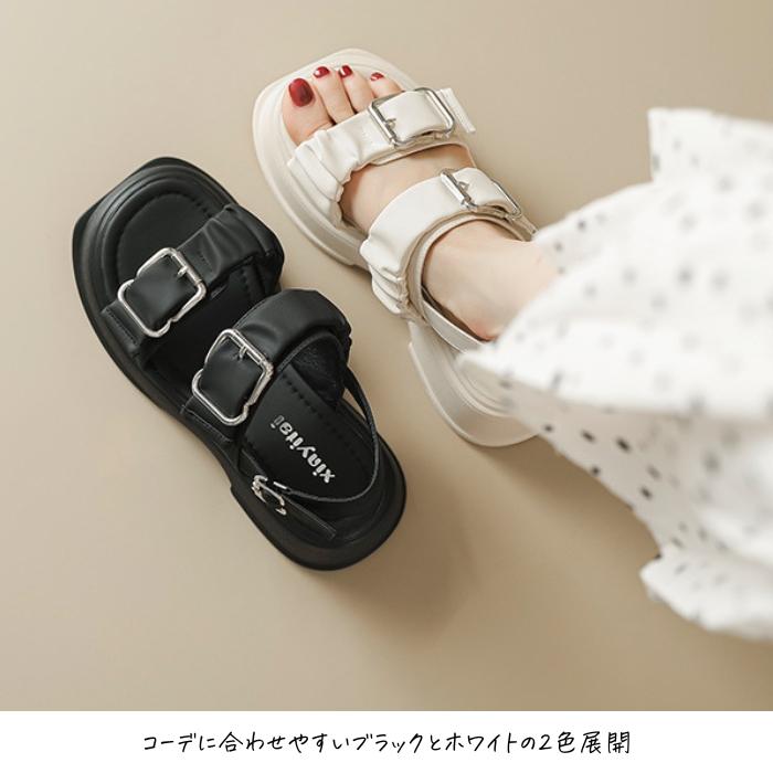 サンダル 5cmヒール レディース おしゃれ 厚底サンダル 大きいサイズ フラット 歩きやすい 厚底 アウトドア 夏 行楽 爆買 |  | 02