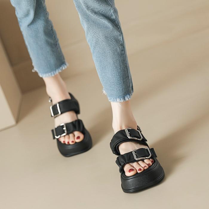 サンダル 5cmヒール レディース おしゃれ 厚底サンダル 大きいサイズ フラット 歩きやすい 厚底 アウトドア 夏 行楽 爆買 |  | 06