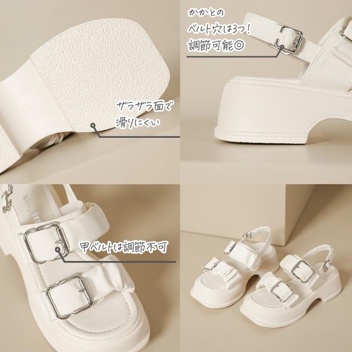 サンダル 5cmヒール レディース おしゃれ 厚底サンダル 大きいサイズ フラット 歩きやすい 厚底 アウトドア 夏 行楽 爆買 |  | 09