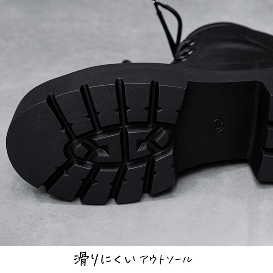 ブーツ レディース ショート 厚底 6.5cm  レースアップブーツ 黒 ヒールアップブーツ 疲れにくい 身長アップ  後ろジップ おしゃれ コスプレブーツ 爆買 |  | 06